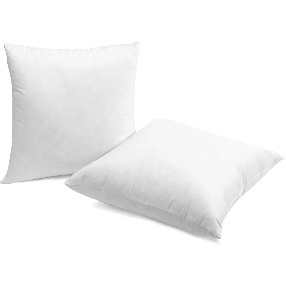 حشوات وسادة فاخرة مقاس 22 × 22 بوصة مع غطاء مزدوج الطبقات مقاوم للأسفل وغطاء فائق النعومة #4