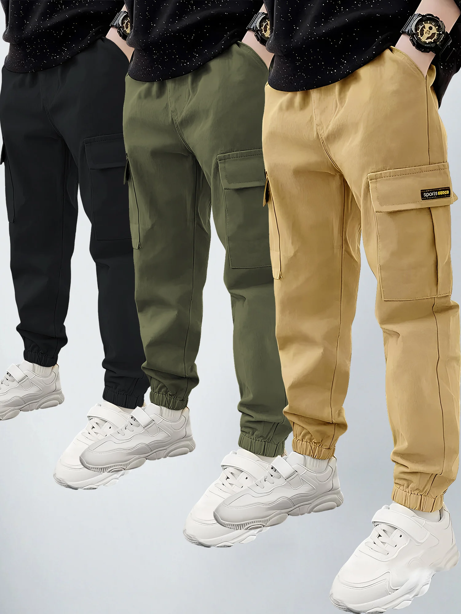 

Новые весенне-осенние повседневные брюки для мальчиков 2026 года, длинные, для детей 3-12 лет, подростковые, спортивные, для активного отдыха