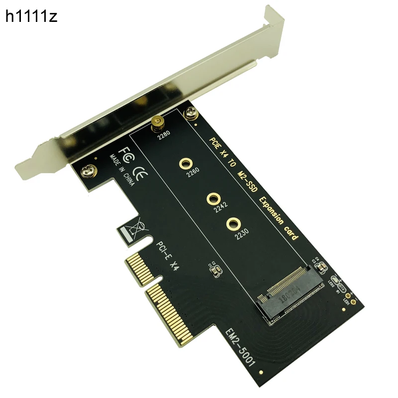 M.2 SSD FULL SPEED Socket M key M.2 NVMe SSD to PCIe Adapter Card Riser Card Support PCI Express 3.0 x4 2230 2242 2260 2280 Size