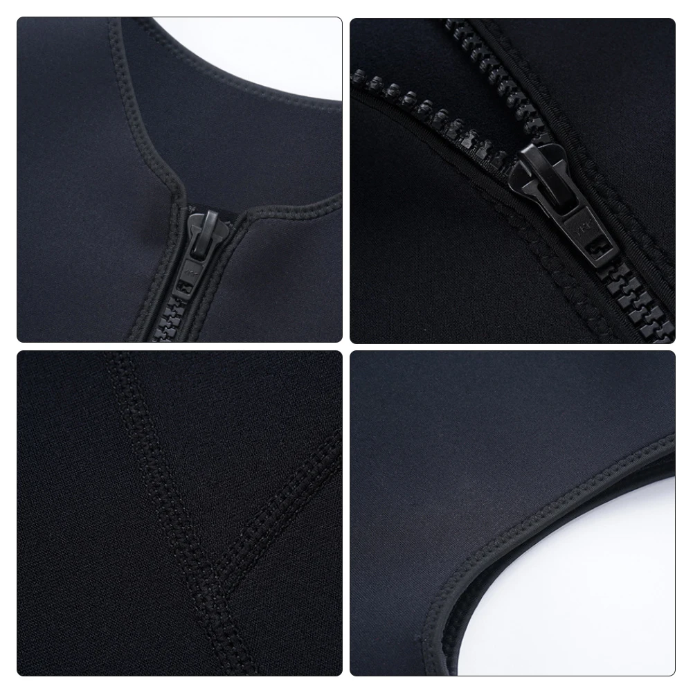 

Мужской гидрокостюм-жилет из неопрена 3 мм с передней молнией, эластичный плавательный жилет без рукавов для водных видов спорта