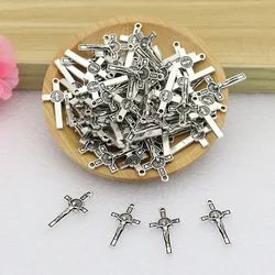 God Christ Jesus Silver Wall Crosses Crucifix Necklace Bracelet Metal Ornaments Christian Decor Pendant Accessories YU-C303