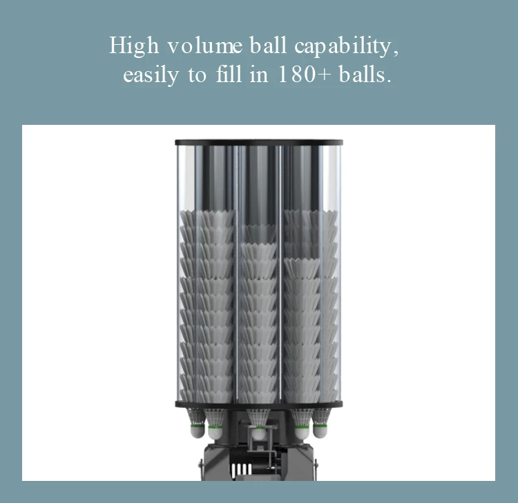 Automatische multifunctionele badmintonshuttle-werper trainingsapparatuur met aanpasbare boren