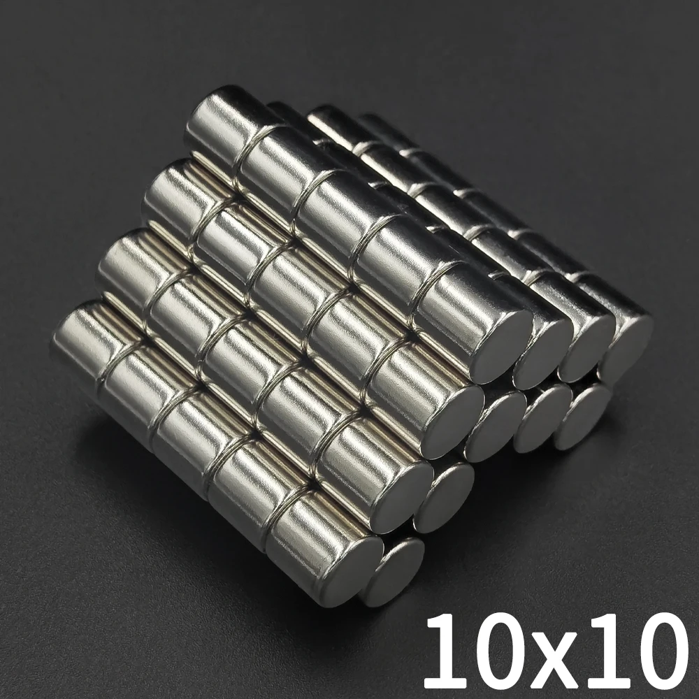 5/10/15 pz 10x10mm magneti al neodimio Super resistenti magneti rotondi per frigorifero magneti per terre Rare imanes disco magnetico permanente