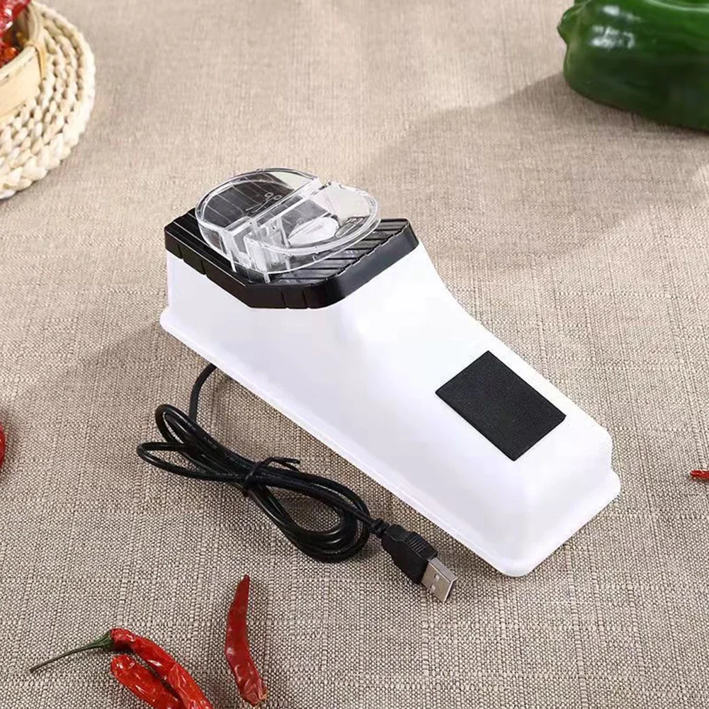 Electric Knife Sharpener USB Rechargable Knives Sharpeners Kitchen Knives Tool Knife Scissor Sharpening Fine Grinding Blade