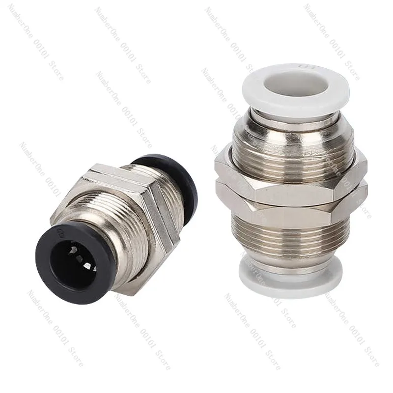 High Pressure Pneumatic Quick Connect Fitting PM Straight Union Threaded Air Hose Push In Connector Fast Plug Joint Adapter Air