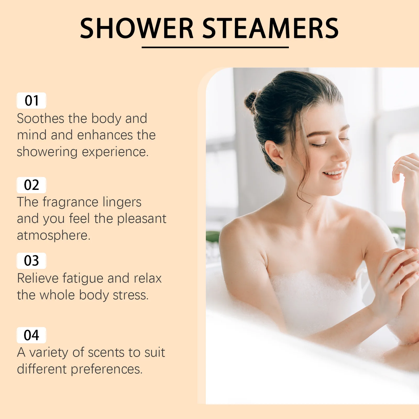 8PCS Shower Steamers Aromatherapy Essential Oil Natural Fragrance Stress Relief Relaxing Bath Shower Tablets Bathroom Gift Set