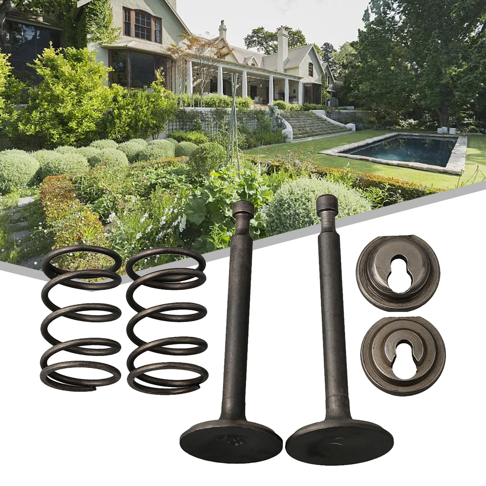 

Intake Inlet Exhaust Valve Spring Collet Retainer Set For HONDA GX160 GX200 168F/170F 5.5 6.5HP Gas Engine Motor Generator Mower