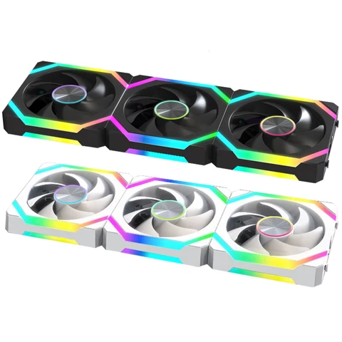 JUMPEAK HS120 Halo ARGB Cooling Fan 360mm 240mm Modular Stackable…