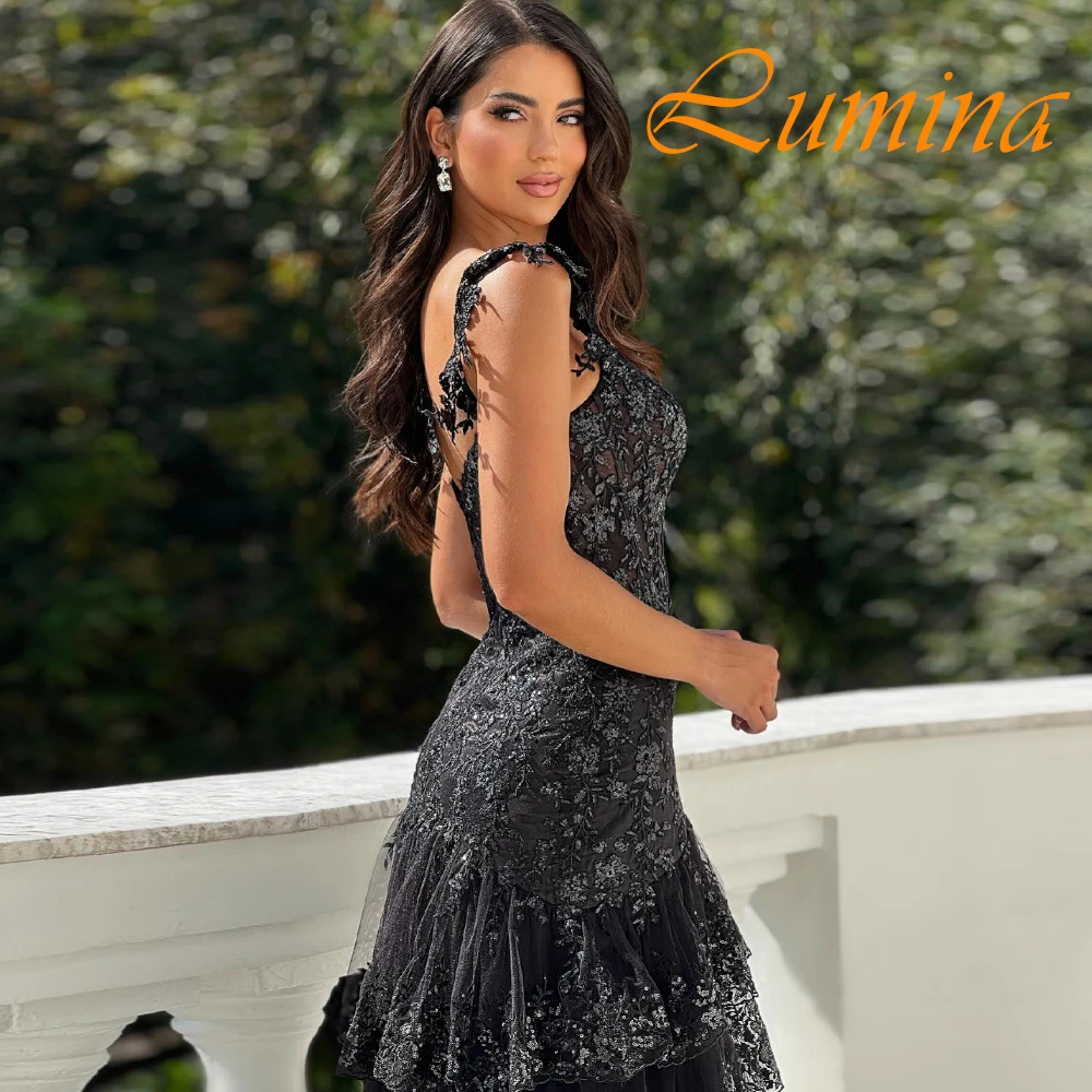 

Customized High Quality Satin Evening Dress Elegant Square Collar Prom Dress Classic Sweep Train Special Occasion Gowns