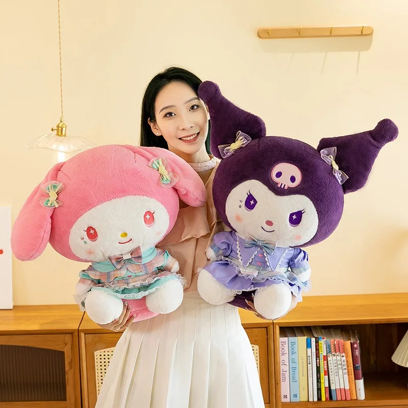 

70 см Большой размер sanrio My Melody Hello Kitty Kuromi мягкие игрушки-животные Милая мультяшная аниме персонаж украшение комнаты праздничный подарок