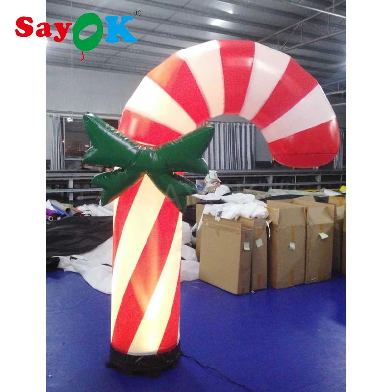 2m/3m High Quality Led Inflatable Christmas Candy Cane Christmas Decorations For Home Or Shop Decoration