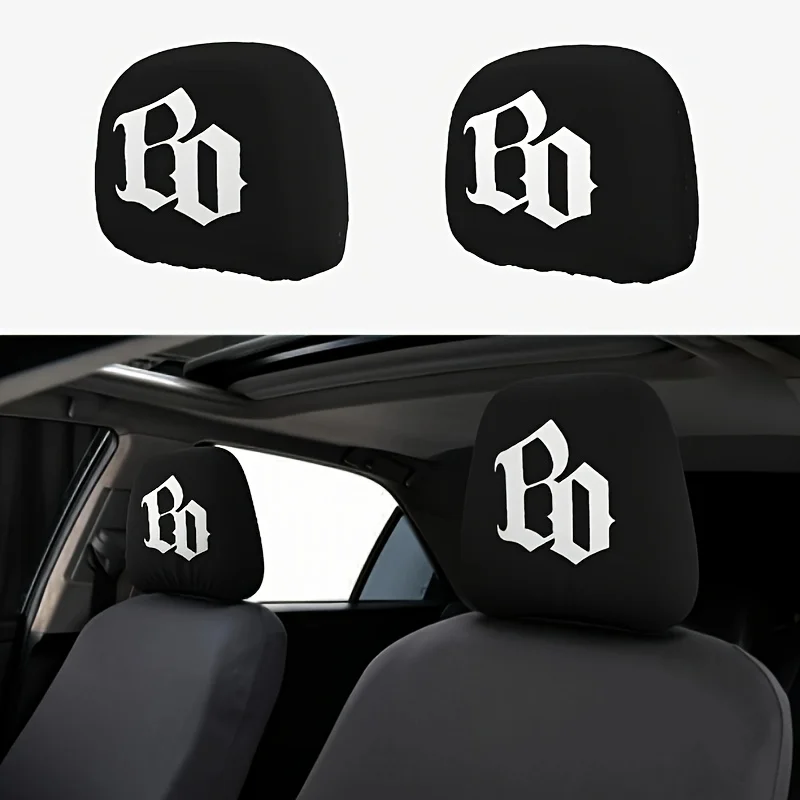 

Fashionable Bohse Onkelz punk Rock band Car Headrest Cover 2pcs - Black and stable headrest cover car interior accessories