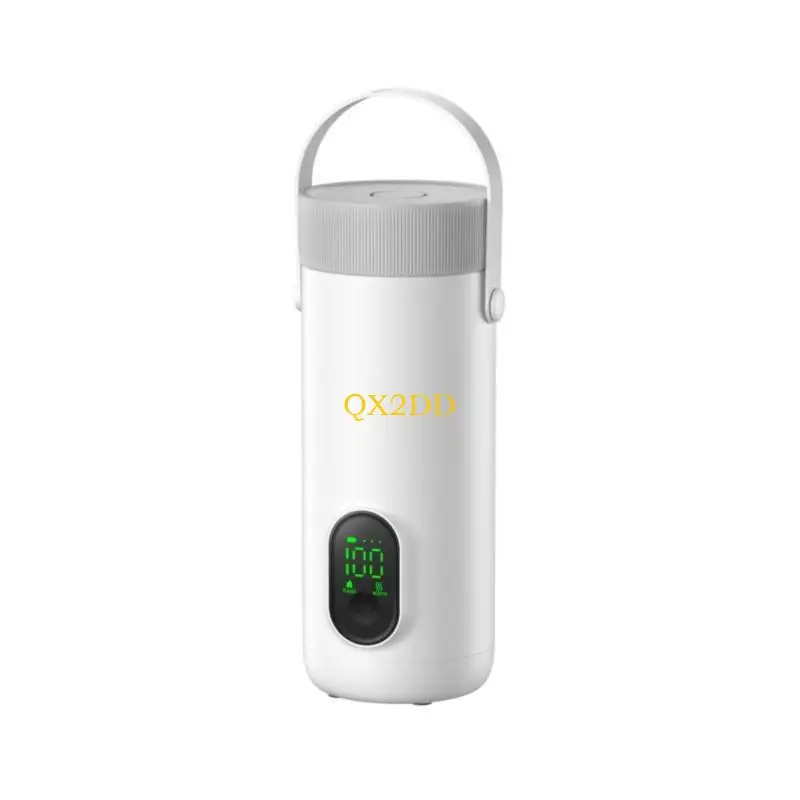 

QX2D Cordless Heating Cup 350ml Intelligent Temperature Regulation Quick Boil Function 18W Fast Charging Leatherette Handle