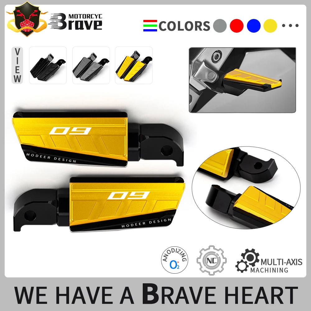 

Motorcycle Accessories CNC Aluminum Rear Passanger Foot Peg Footrests For MT-09 2014-2020 MT-09 Tracer 2015-2020