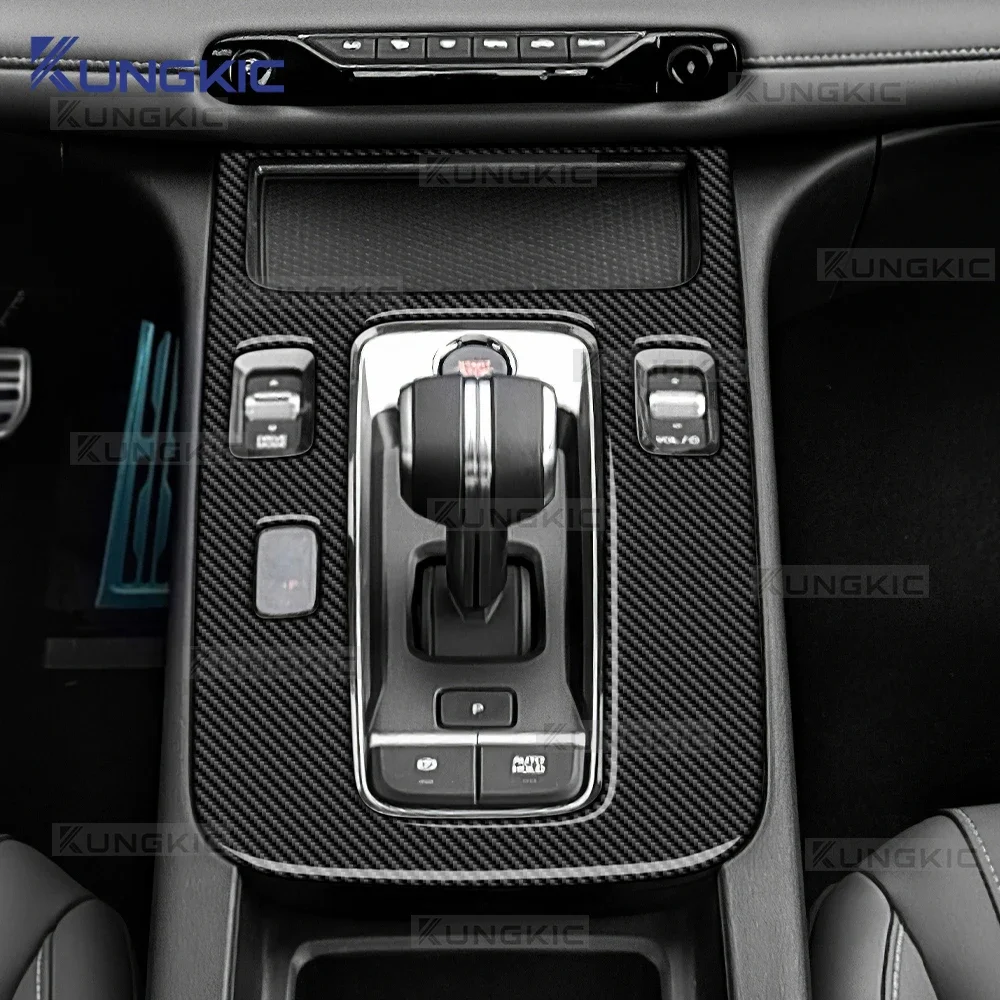 Real Soft Carbon Fiber Sticker LHD For New Dodge Attitude GAC Empow 2024 2025 Car Center Console Gear Shift Panel Accessories view 4