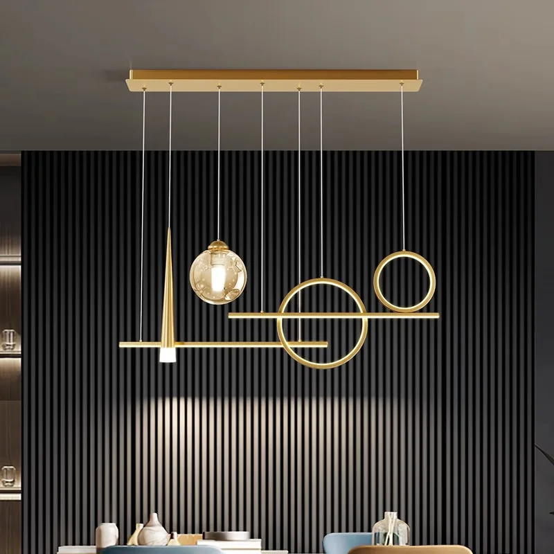 Plafonnier LED suspendu au design moderne, luminaire décoratif d'intérieur, idéal pour une chambre à coucher ou une salle à manger