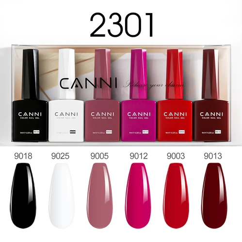 Imagen 2 del producto Esmalte de uñas en Gel sin TPO HEMA CANNI, gelatina semipermanente, barniz de Gel de Color rosa desnudo, gran cobertura, laca LED UV, 6 uds. * 9ml