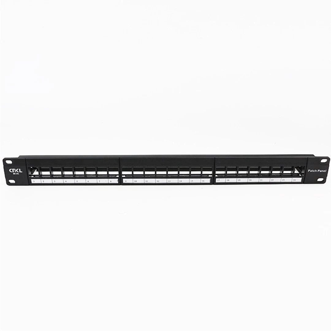 24 Port Patch panel RJ45 UTP19" Inch Rackmount  Network Bracket Keystone Jack Patch panel Network Patch panel