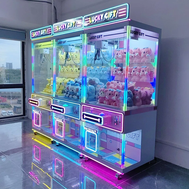 

Hot Sale Pink Transparency Coin Operated Game Claw Machine Mini Toy for Arcade Amusement Japanese Claw Machines