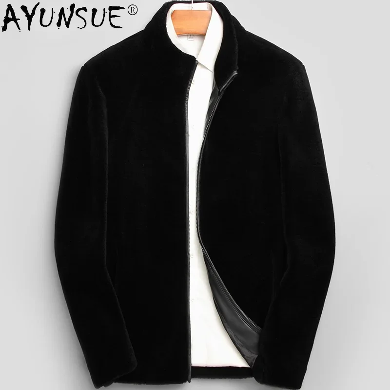 

AYUNSUE 2021 Winter Genuine Woolen Jackets for Men Fashion Stand-up Collar Jacket Autumn Wool Men's Clothes Abrigo Hombre Gmm431