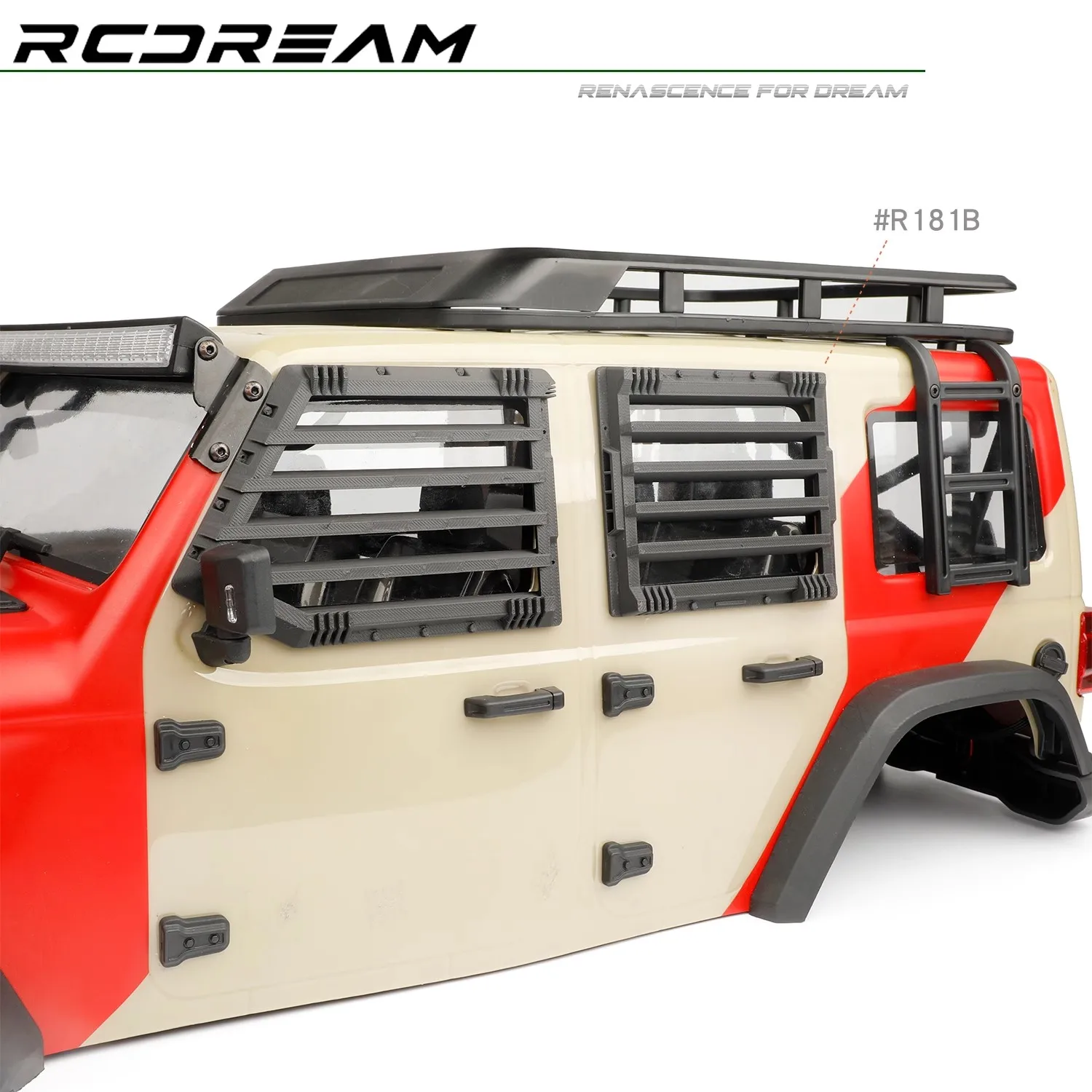 RCDream MK07 JK07 Front Window Armor Grille Rainforest Protection Simulation Modification # R181B
