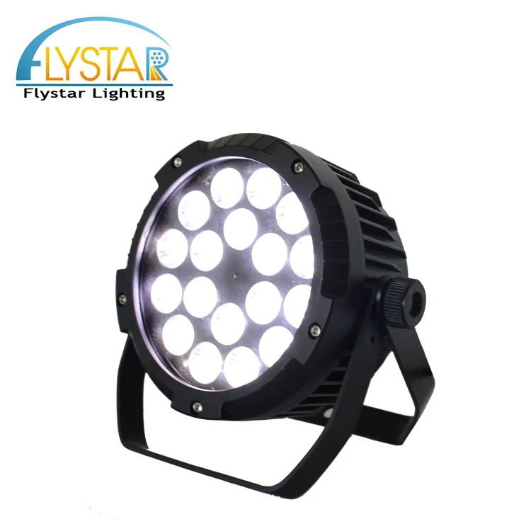 2019 vente chaude DMX 512 mince RGBWA + UV 6in1 plat LED Par projecteurs 18x18 W Powercon éclairage haute Performance