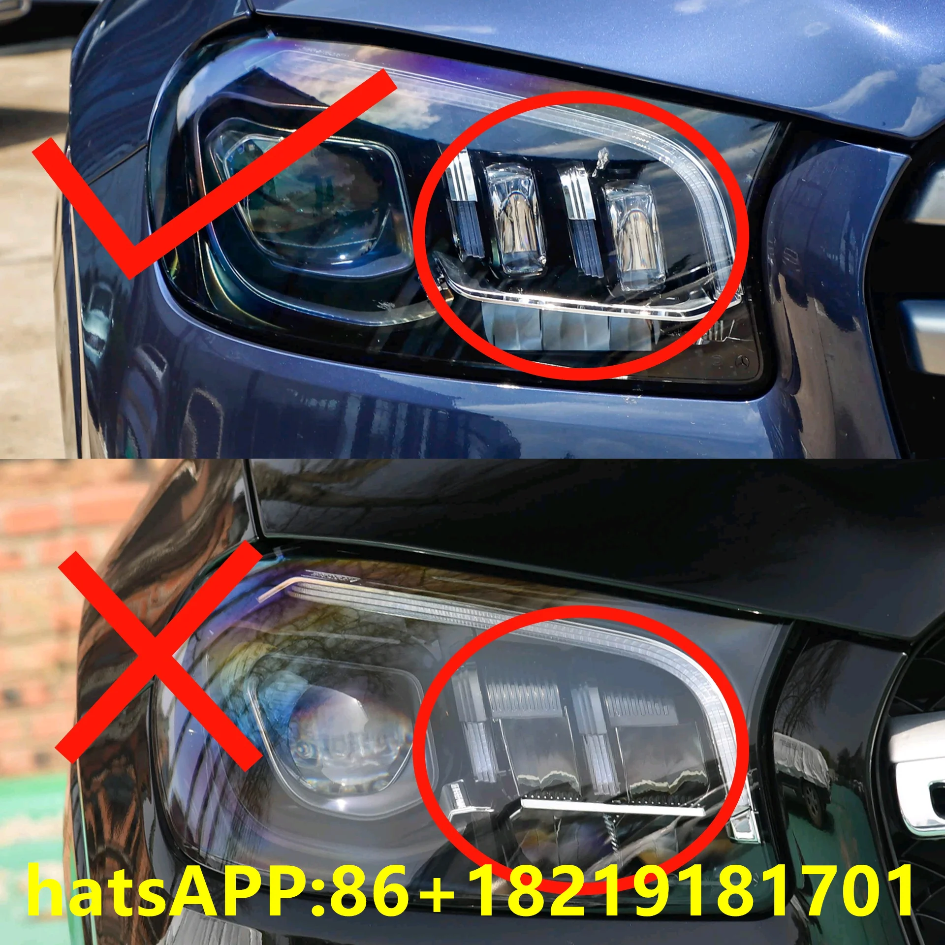 Headlamp LED Multibeam Headlights for Mercedes-Benz GLE W167 X167  GLS320 400 450 GLS63 2020-2024 EU Version Headlight 1PC