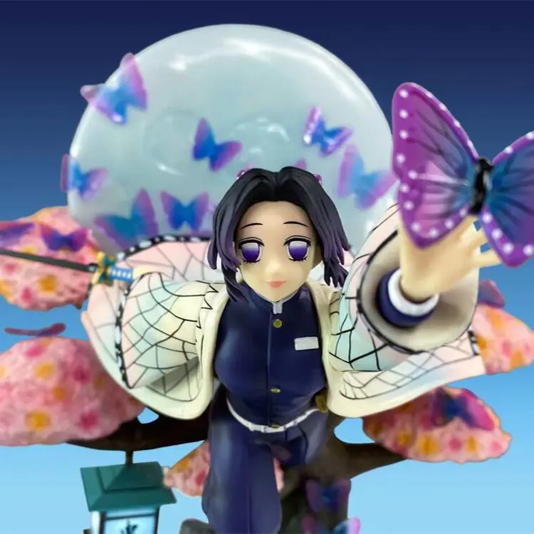 31 cm Demon Slayer: Kimetsu Geen Yaiba Figuur Kochou Shinobu Anime Collectible Model Desktop Decoraties Vakantie Geschenken Kinderen Speelgoed