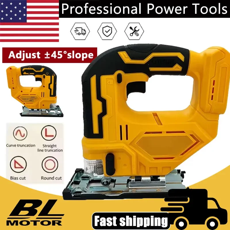 

Fit Dewalt 2700RPM Brushless Curve Saw 20V Cordless Electric Jig Saw Portable Multifunction Adjustable Woodworking Power Tool