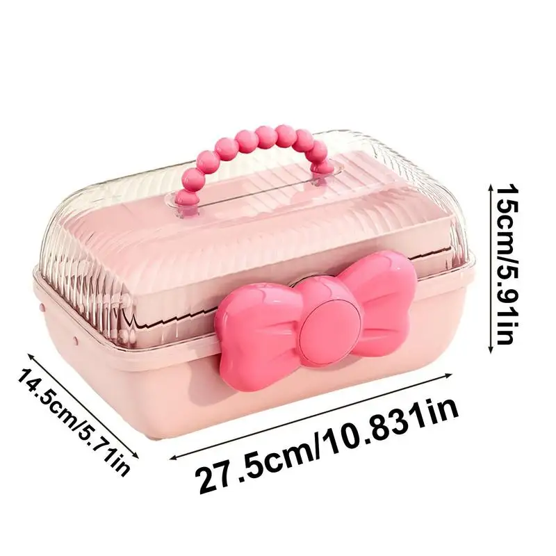 Multi-layer Hairpin Organizer Children's Hair Accessories Storage Box Head Rope Headband Display Rack Dust-proof jewelry storage