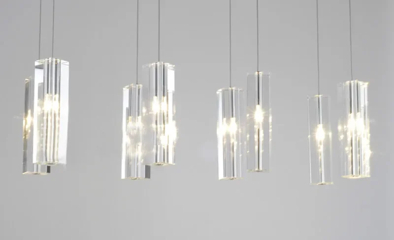 Plafonnier au design minimaliste moderne, composé de 5 ou 8 têtes, éclairage d'intérieur, luminaire décoratif de plafond, idéal pour une salle à manger ou un bar