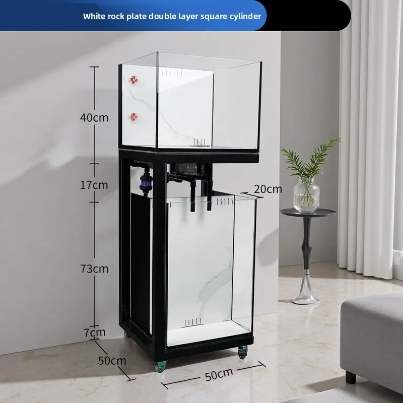 Floor-to-ceiling ultra-white glass large-scale integrated intelligent ecological circulation filter cabinet