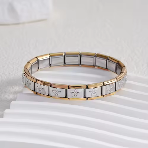 For Women Men Italian Charm Link 9mm Width Silver Gold Color Stainless Steel Bracelets on Hand DIY Making Jewelry Wholesale - Image 23