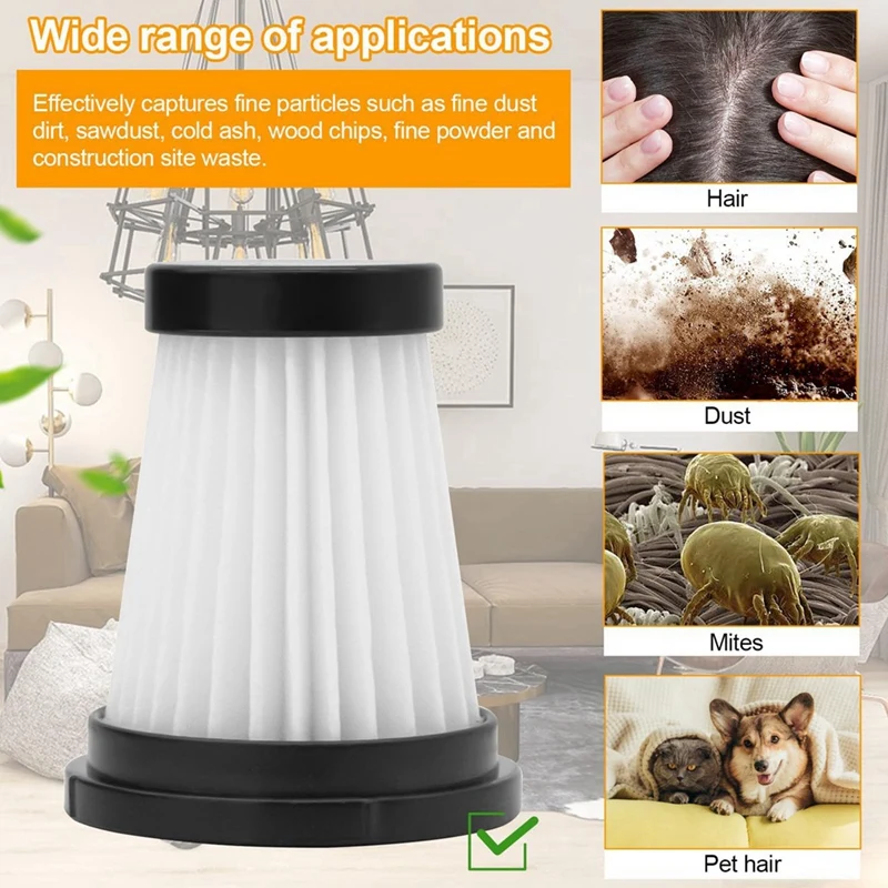 Y50A 8-Pack HEPA Filter for MOOSOO K12 Pro K13, Genius Invictus One 1.0 X7 2.0, Handheld Vacuum Cleaner Replacement