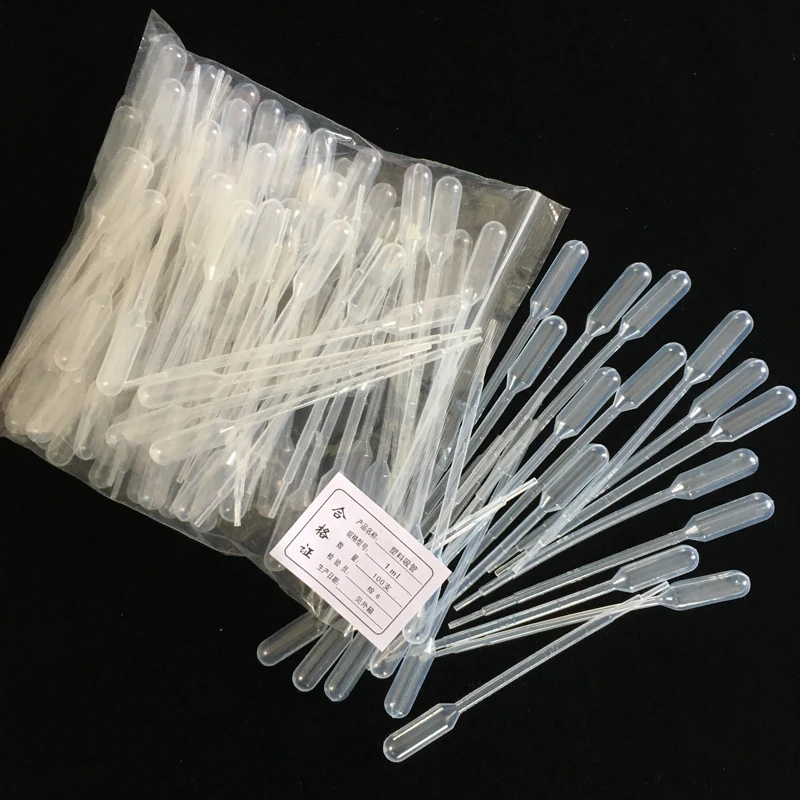 100Pcs 3ml Plastic Disposable Pipettes Squeeze Transfer Pipettes Dropper For Silicone Mold UV Epoxy Resin Craft Jewelry Making