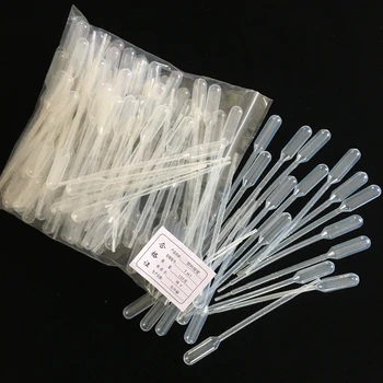 100 Adet 3 ml Plastik Tek Kullanımlık Pipetler Sıkma Transfer Pipetleri Damlalık silikon kalıp UV Epoksi Reçine Zanaat Takı Yapımı