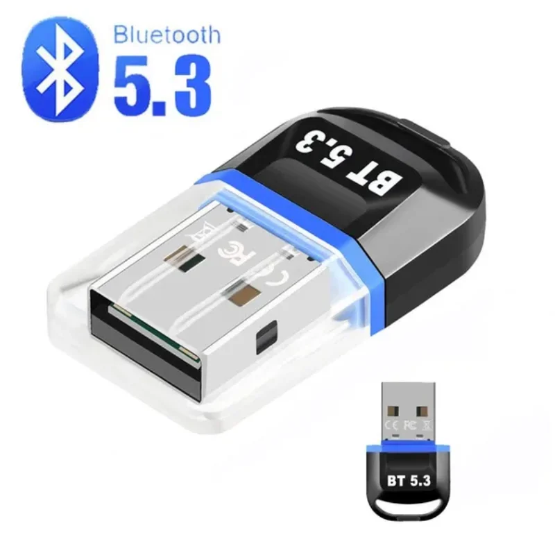 Mini Wireless USB Bluetooth 5.3/5.1 Dongle Adapter for Car PC Speaker Wireless Mouse Keyboard Music Audio Receiver Transmitter