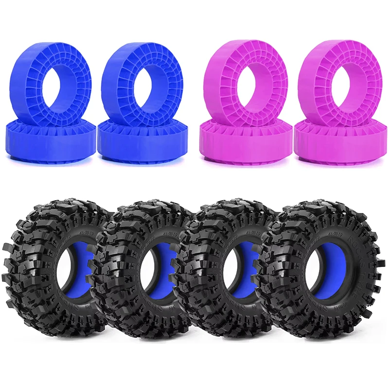 

RC 4pcs Silicone Rubber Inserts Foam For 106-108mm 1.9" Tires For 1/10 Rc Trx4 Trx4m D12 Tracked Vehicle Axial Scx10 D90 Yikong