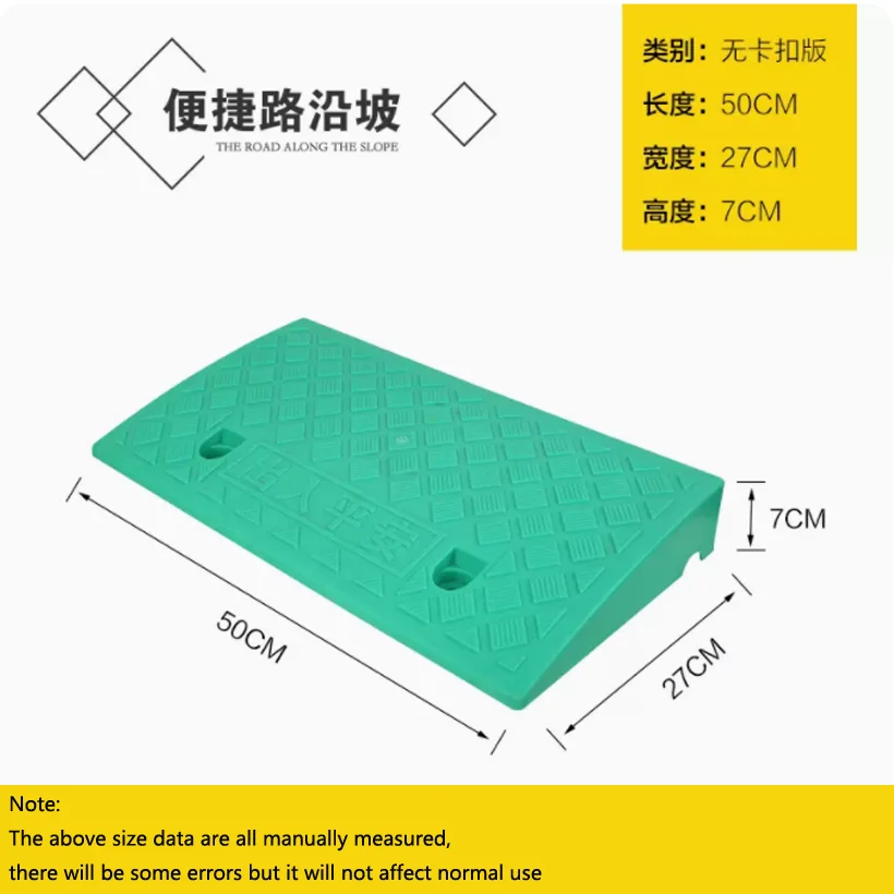 Car Access Ramp Triangle Pad Speed Reducer Durable Threshold for Automobile Motorcycle Heavy Wheelchair Duty Rubber Wheel