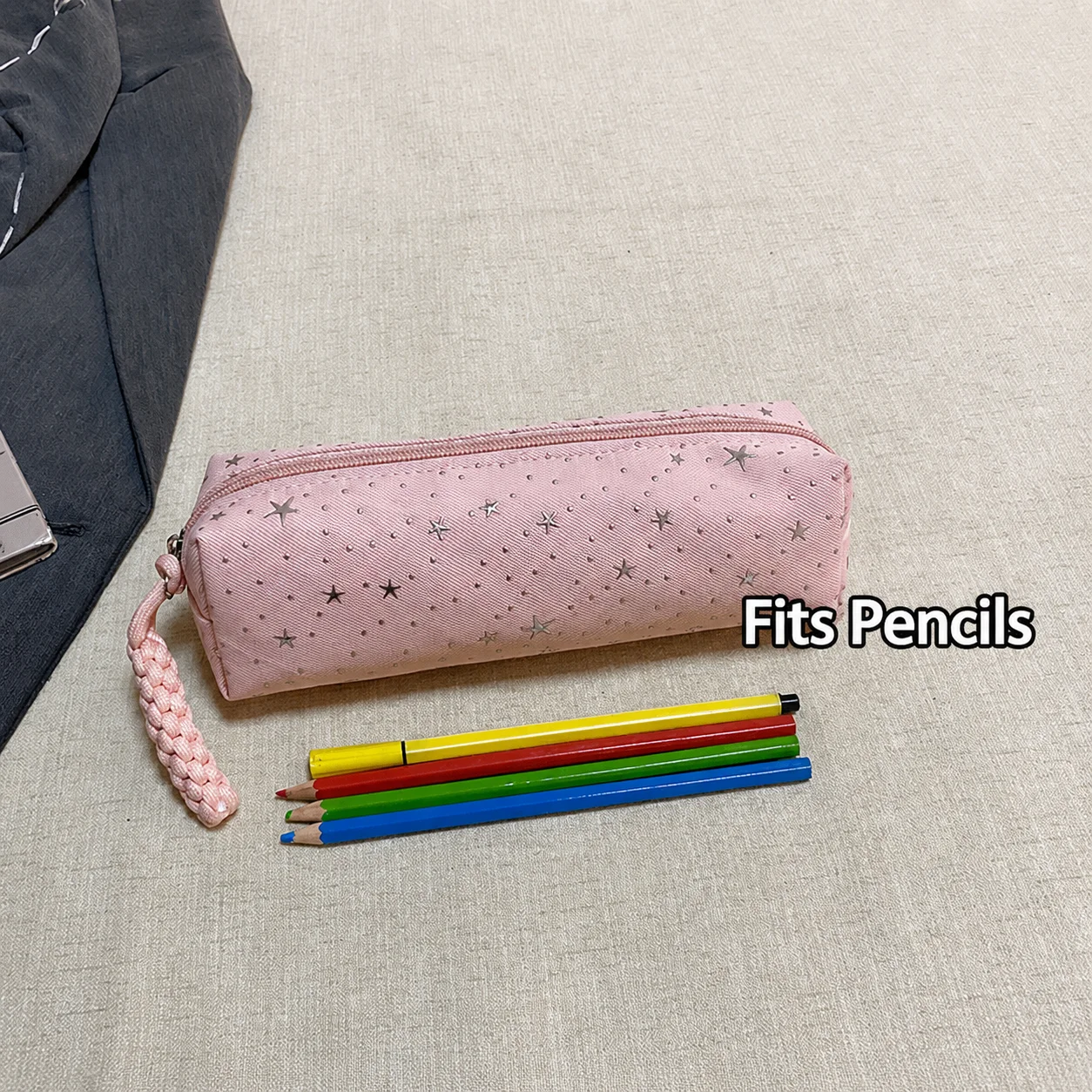 Zipper Pouch Canvas Large Capacity Pencil Bag Pencil Bag Zipper Student Pencil Bag For Daily Outings Students Pens