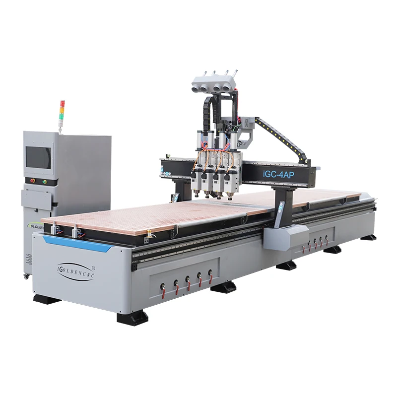 Four Processes 1325 Wood Machine Nesting Cnc Router Automatic Wooden Furniture Making Machine