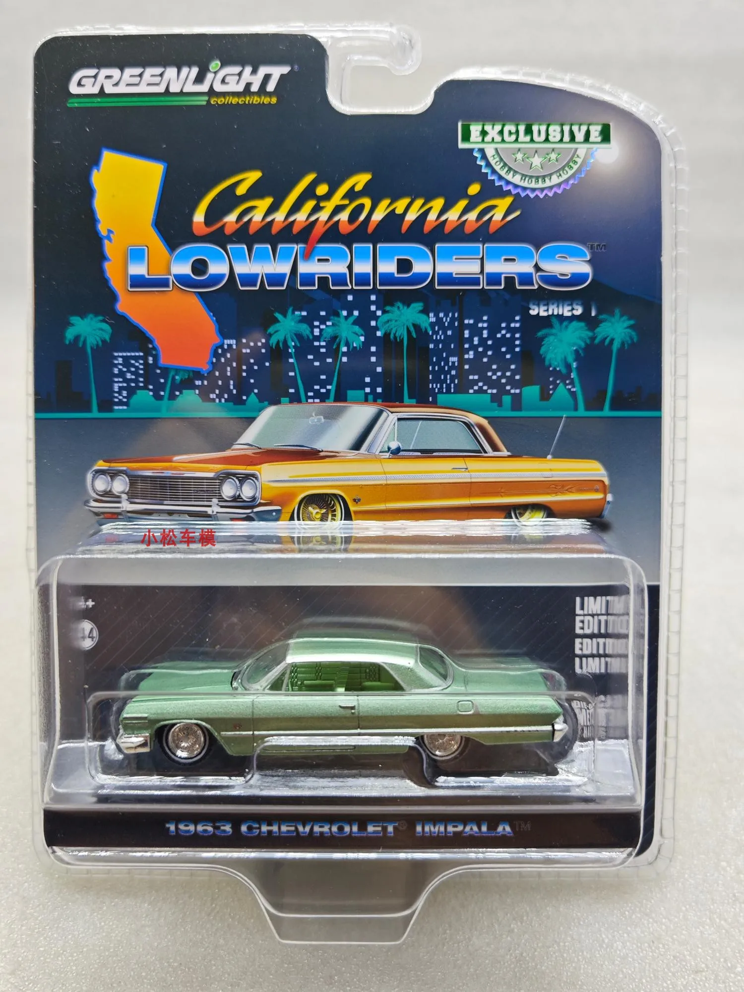 

Зеленый свет 1:64 1963, Chevrolet Impala Low Ride, модель автомобиля из сплава, высокая деталь, детский коллекционный подарок, украшение, подарок