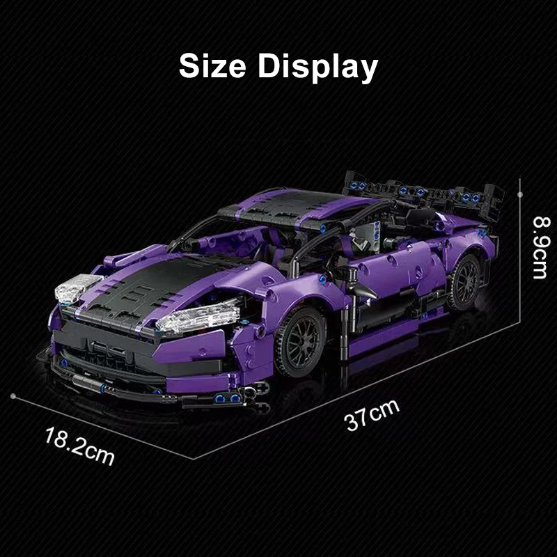 1266PCS Technical Astons Martins GT3 Sports Car Building Blocks High-Tech Racing Vehicle Assemble Bricks Toys Gift For Boy Kids