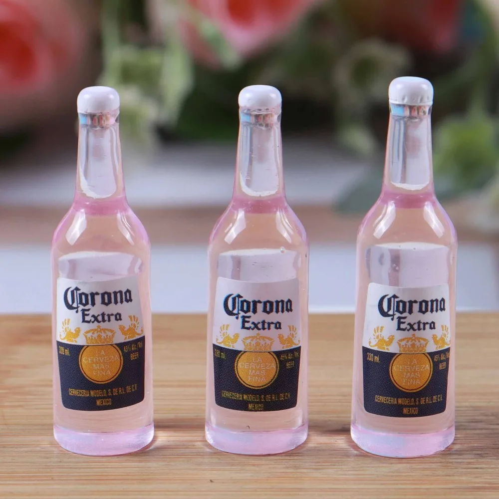 3pcs Simulation Wine Bottle Model Mini Wine Miniature Miniature Beer Bottle Toys Beer Mini Wine Bottle Kitchen Drink Accessories