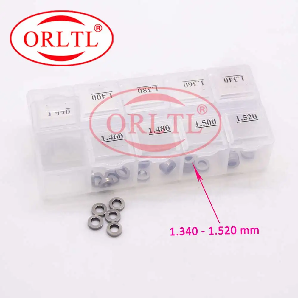 ORLTL Piezo B61 B60 Shims 50pcs for Siemens Injector Gaskets Size 0.970-1.06mm Injector Nozzle Adjust Washer Accuracy 0.005mm