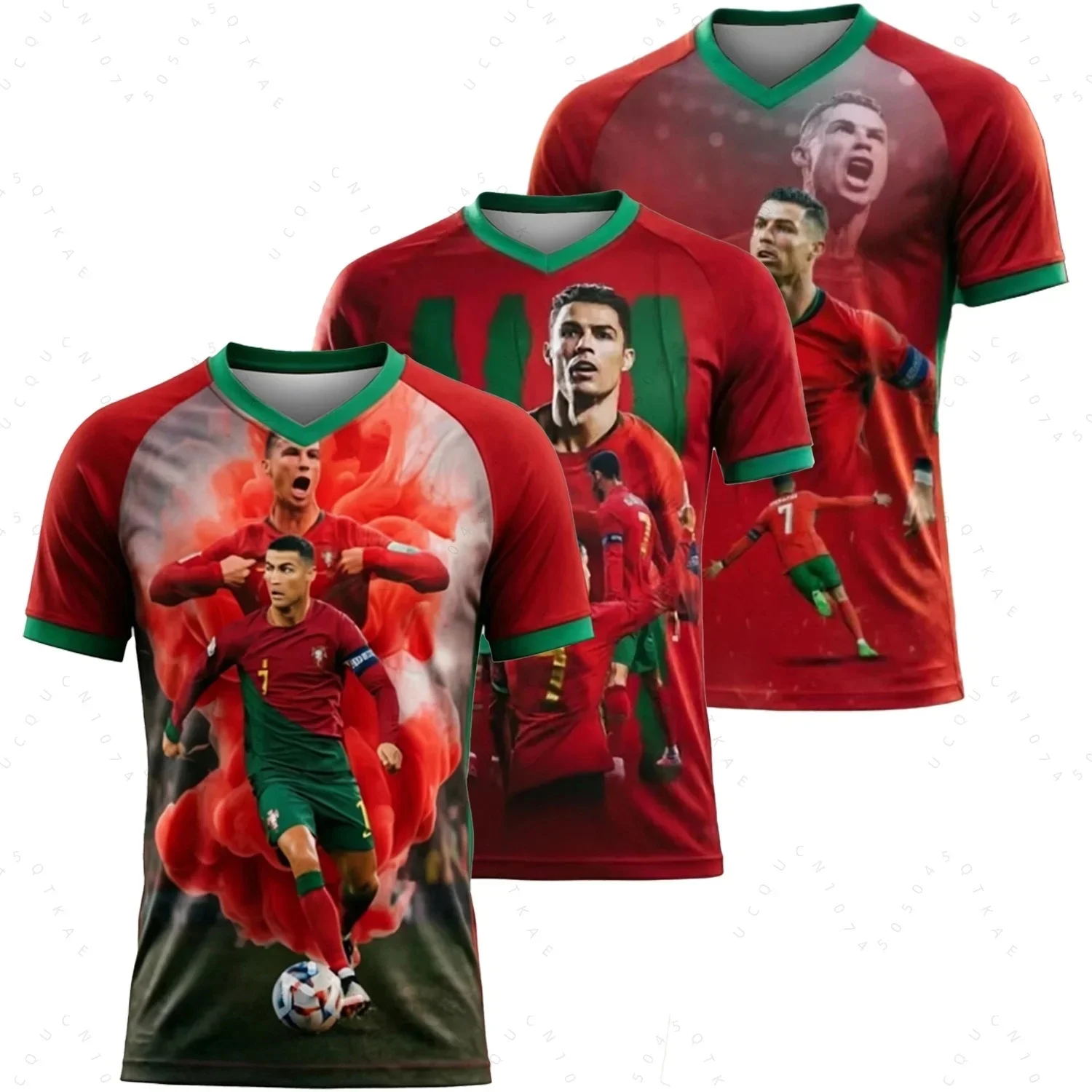 2026 Summer Ronaldo Fan Commemorative Edition No.7 Football Jersey Summer Sports Men's T-Shirt Kid's Clothing Training T-Shirt