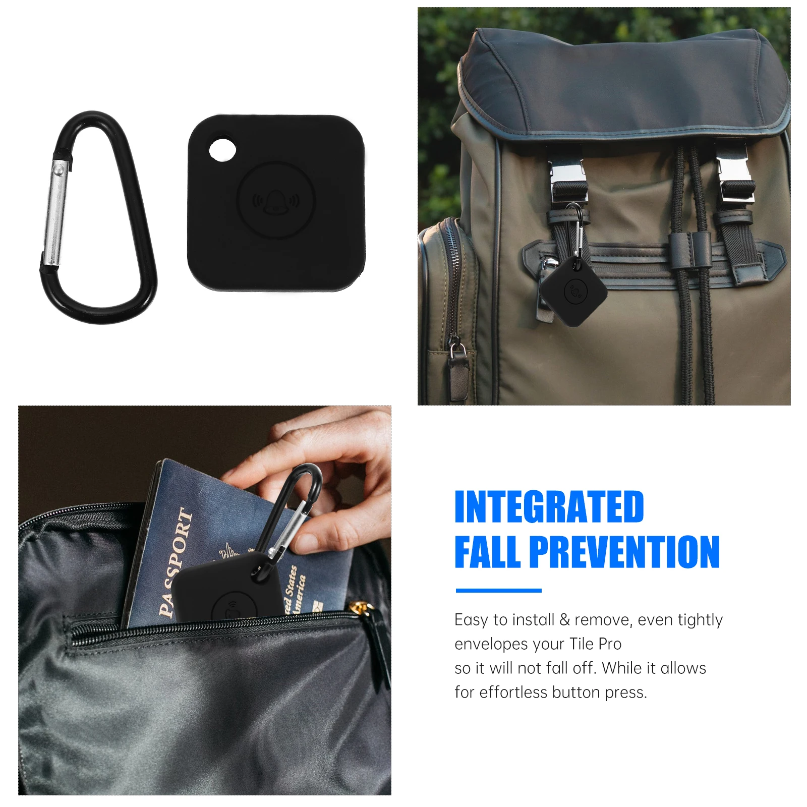 

Tracker Tile Mate Silicone Protective Case With Keychain Anti Scratch Dustproof Cover For Smart Tracer Device Portable