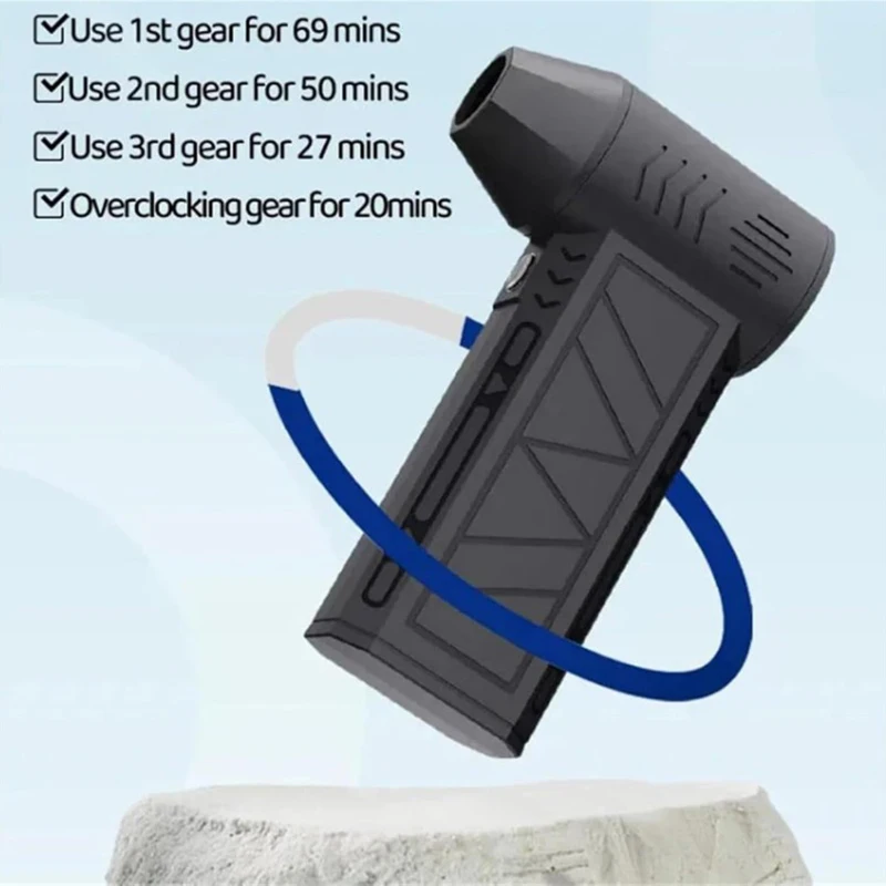 مروحة نفاثة جديدة قوية محمولة باليد لإزالة الغبار ومصدر عاصفة إعصار الكمبيوتر مع ضوء LED