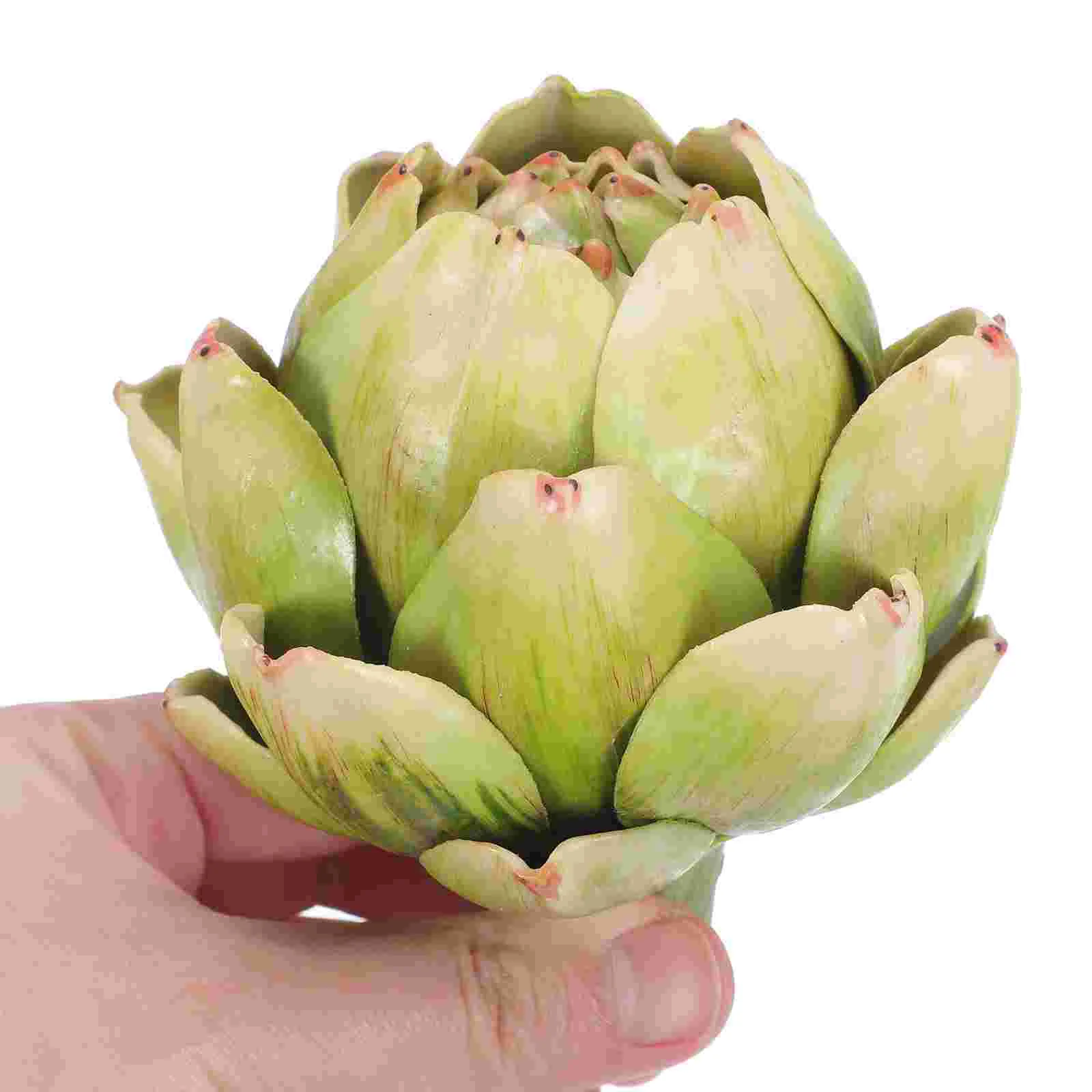 2 Pcs Lifelike Artichoke Plant Decorations Artificial Flower Home Model Simulation Fake Fruit Ornament