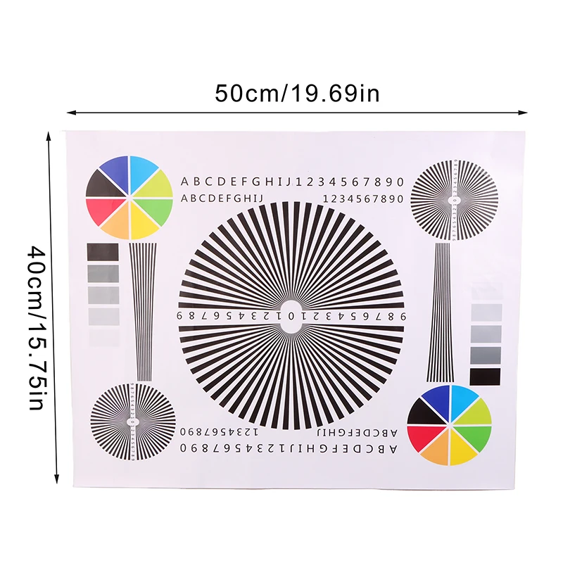 Diagramma di messa a fuoco del gruppo telecamera di monitoraggio della scheda di prova di messa a fuoco della calibrazione della messa a fuoco posteriore dell'obiettivo 50 * 40CM